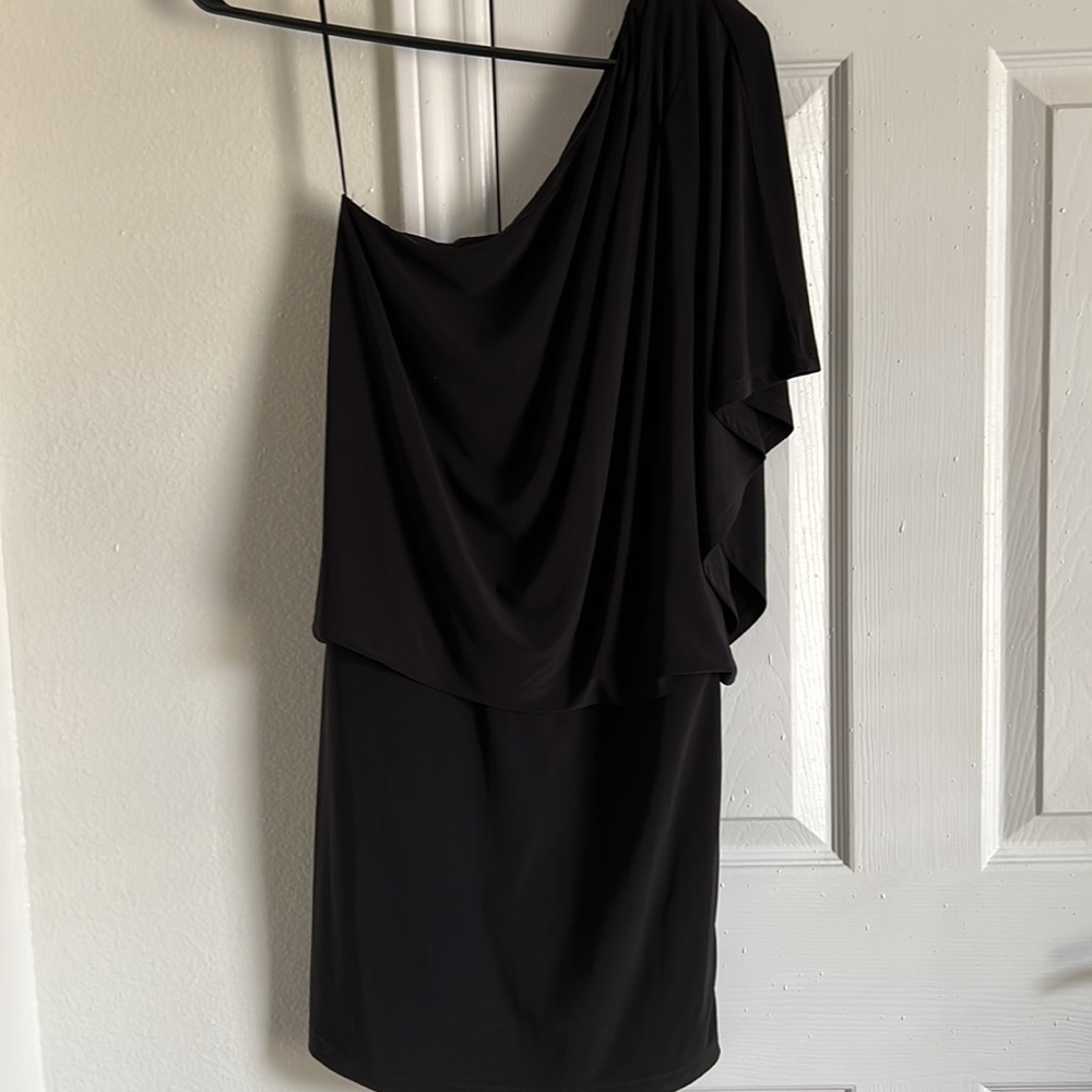 Jessica Simpson One Shoulder Black Dress